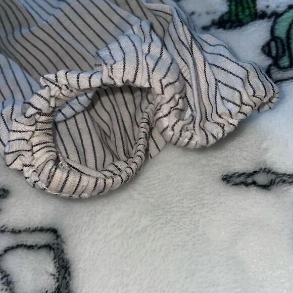 Express pin stripe mini off shoulder summer womens dress size M - Picture 8 of 10